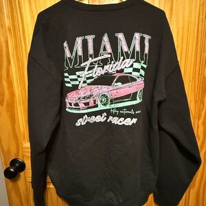Black Miami Street Racer Sweatshirt